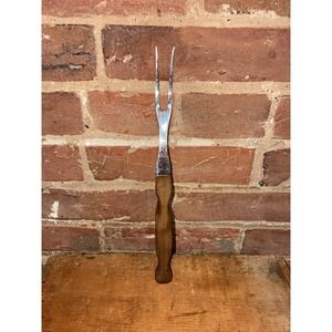 Cutco No. 26 Carving Serving Fork Brown Swirl Handle